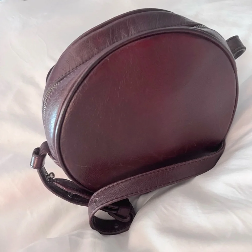 Christy Dawn Janis Round Rich Dark Burgundy Crossbody.  Price is firm no offers. - Picture 2 of 9